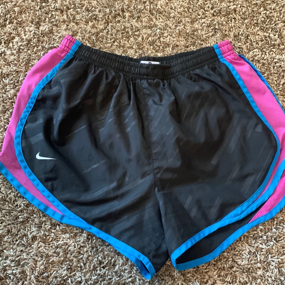 Athletic Nike shorts - black/purple and blue